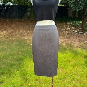 90s vintage moa moa silver grey midi skirt w/ side slit 🍸
